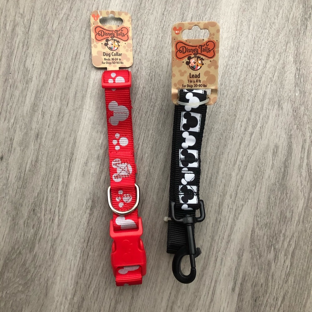 Disneytails dog leash and collar